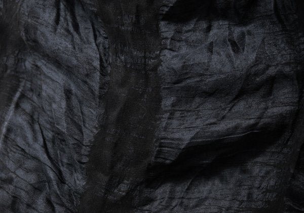ISSEY MIYAKE Striped Sheer Scarf Black