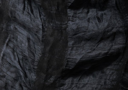 ISSEY MIYAKE Striped Sheer Scarf Black