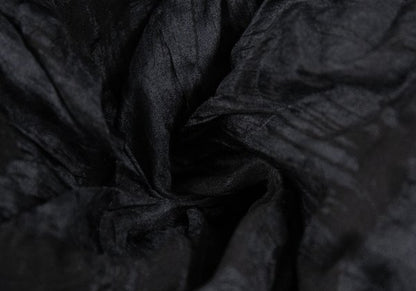 ISSEY MIYAKE Striped Sheer Scarf Black