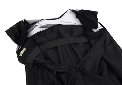 VIVIENNETAM Mesh Panel Letter Tunic Black Blouse