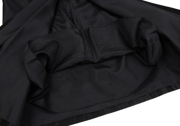 VIVIENNETAM Mesh Panel Letter Tunic Black Blouse