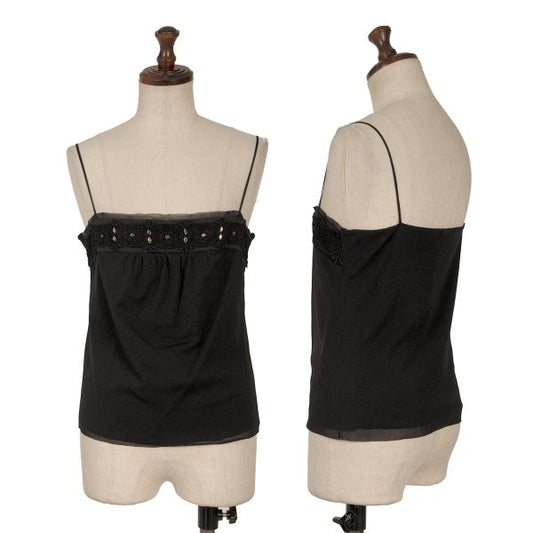 VIVIENNETAM Bijou Lace Camisole Black