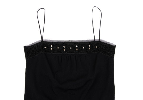 VIVIENNETAM Bijou Lace Camisole Black