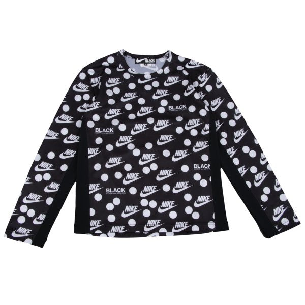 NIKE x BLACK COMME des GARCONS 19AW Logo Print Top Black Size S