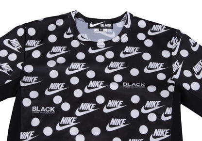 NIKE x BLACK COMME des GARCONS 19AW Logo Print Top Black Size S