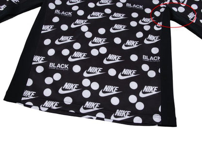 NIKE x BLACK COMME des GARCONS 19AW Logo Print Top Black Size S