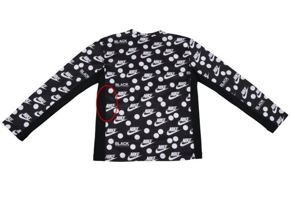NIKE x BLACK COMME des GARCONS 19AW Logo Print Top Black Size S