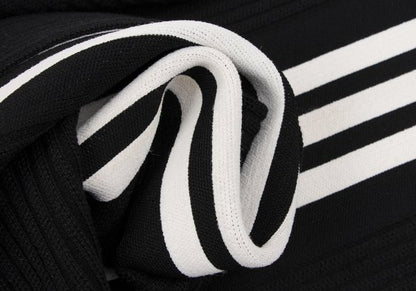 Y-3 Logo Three-Line Knit Scarf Black/White