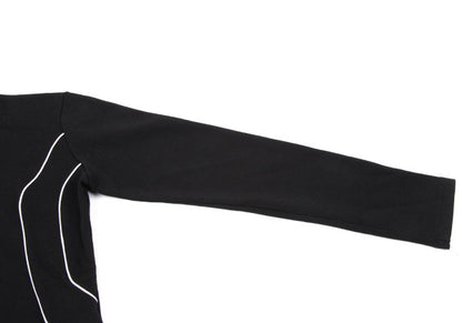 Y's Piping Wool Blend High Neck Knit Sweater Black Size M