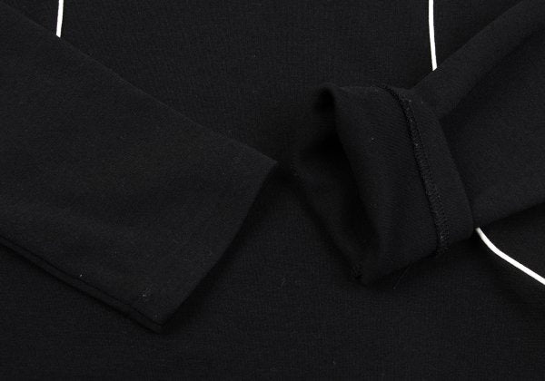 Y's Piping Wool Blend High Neck Knit Sweater Black Size M