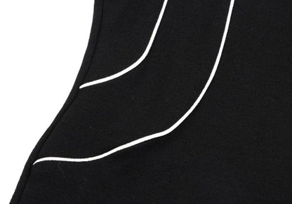 Y's Piping Wool Blend High Neck Knit Sweater Black Size M