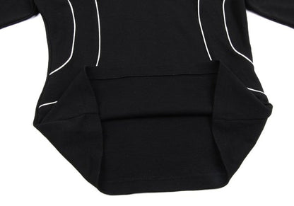 Y's Piping Wool Blend High Neck Knit Sweater Black Size M