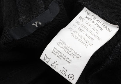 Y's Piping Wool Blend High Neck Knit Sweater Black Size M
