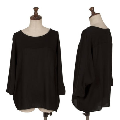 Y's Paneled Dolman Sleeve Blouse Black Size 2