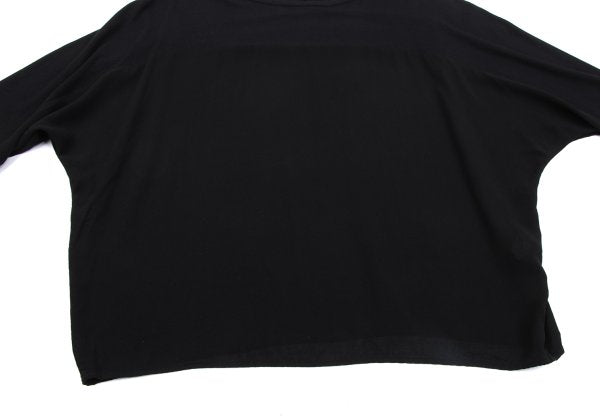 Y's Paneled Dolman Sleeve Blouse Black Size 2