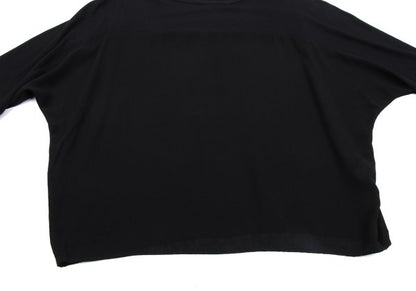 Y's Paneled Dolman Sleeve Blouse Black Size 2