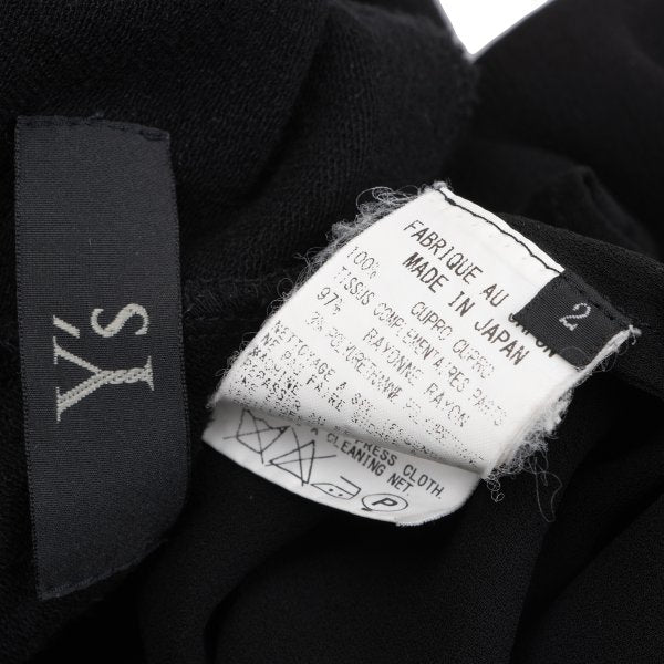 Y's Paneled Dolman Sleeve Blouse Black Size 2