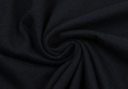 Y's Gipsy Point Print Hem Button Cotton T-Shirt Black Size 2