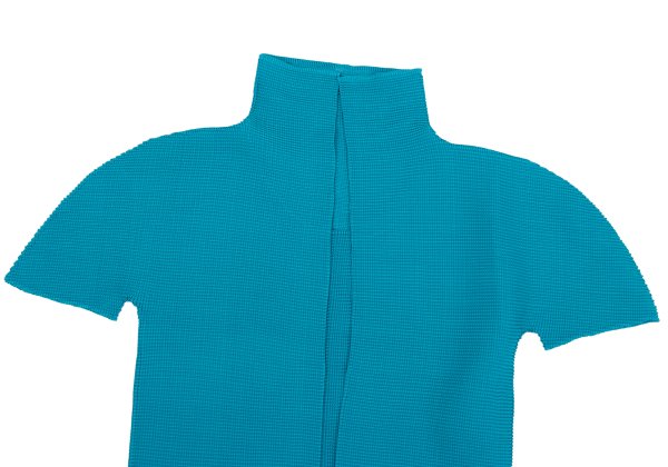 ISSEY MIYAKE me Pleated Layered Polyester Blouse Blue Shirt Size F