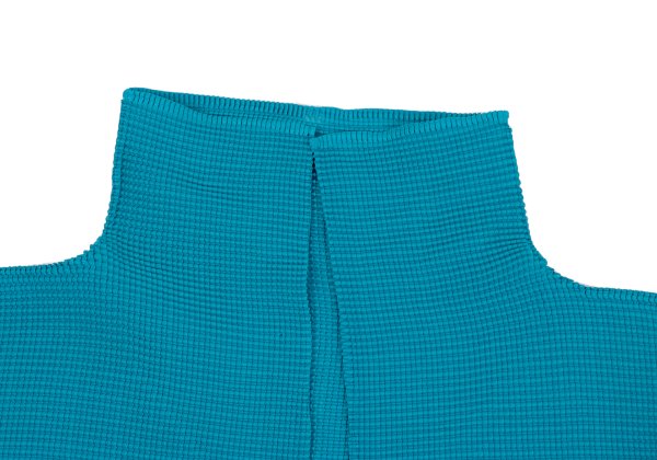 ISSEY MIYAKE me Pleated Layered Polyester Blouse Blue Shirt Size F