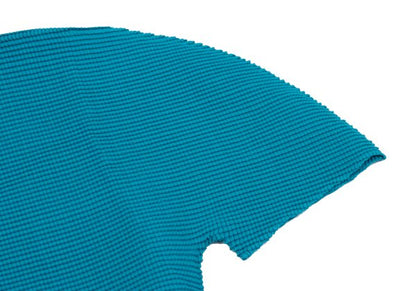 ISSEY MIYAKE me Pleated Layered Polyester Blouse Blue Shirt Size F