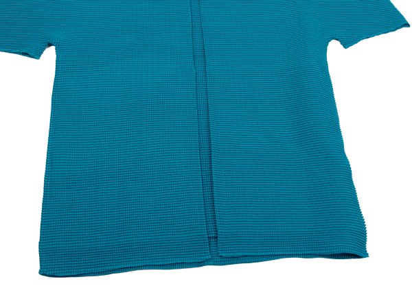 ISSEY MIYAKE me Pleated Layered Polyester Blouse Blue Shirt Size F