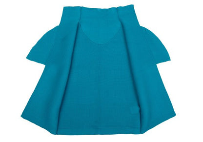 ISSEY MIYAKE me Pleated Layered Polyester Blouse Blue Shirt Size F