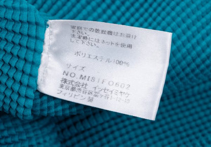 ISSEY MIYAKE me Pleated Layered Polyester Blouse Blue Shirt Size F