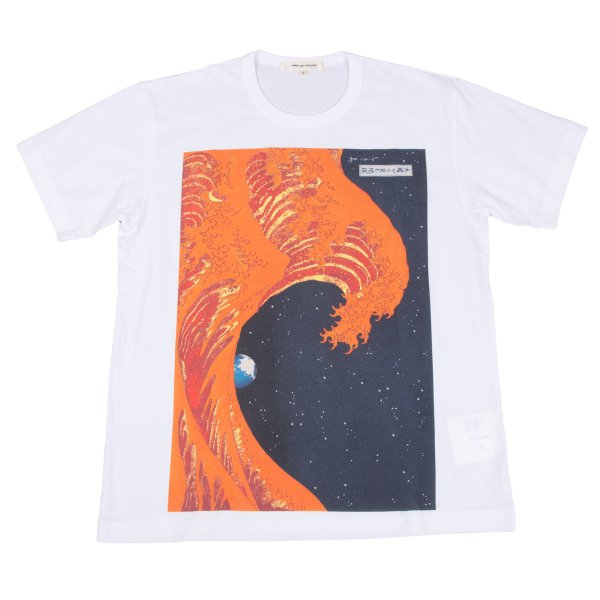 COMME des GARCONS Shiriagari Kotobuki White Multi T-Shirt Size L