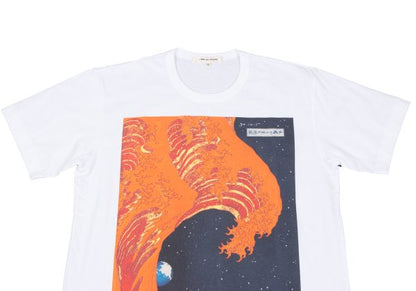 COMME des GARCONS Shiriagari Kotobuki White Multi T-Shirt Size L