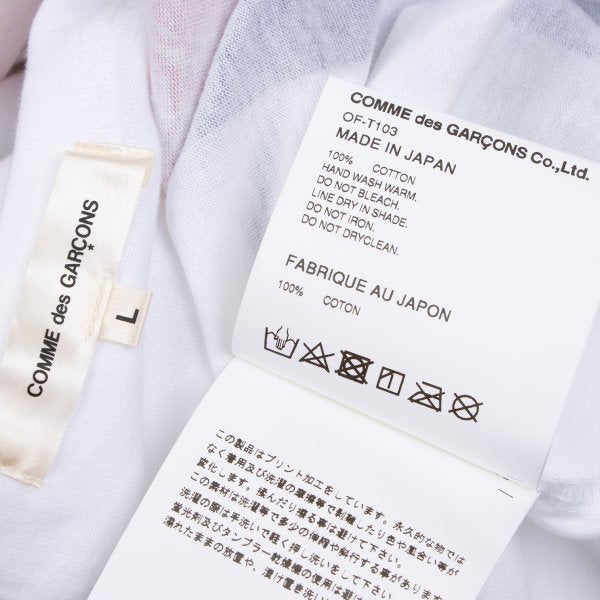 COMME des GARCONS Shiriagari Kotobuki White Multi T-Shirt Size L