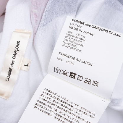 COMME des GARCONS Shiriagari Kotobuki White Multi T-Shirt Size L