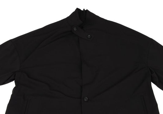 s'yte Raw Edge Stand Collar Long Coat Black Size 3