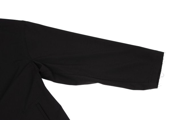 s'yte Raw Edge Stand Collar Long Coat Black Size 3