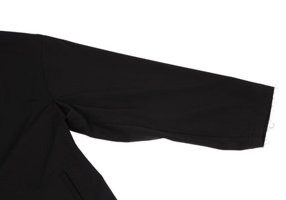 s'yte Raw Edge Stand Collar Long Coat Black Size 3