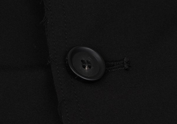 s'yte Raw Edge Stand Collar Long Coat Black Size 3