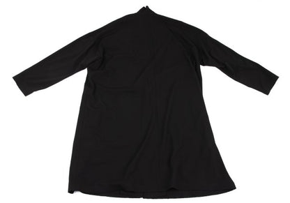 s'yte Raw Edge Stand Collar Long Coat Black Size 3