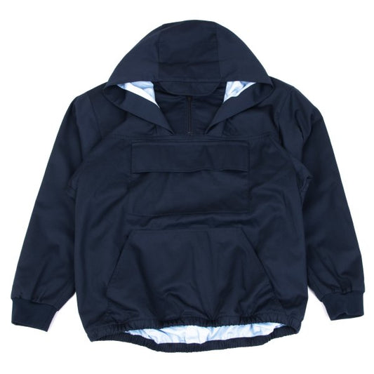 FRED PERRY Poly-Cotton Anorak Hoodie Navy Size L
