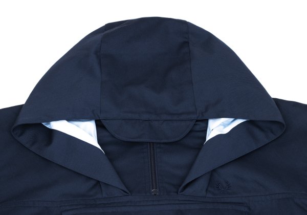 FRED PERRY Poly-Cotton Anorak Hoodie Navy Size L