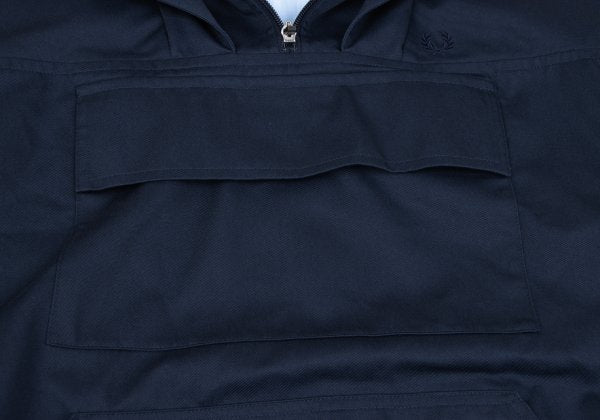 FRED PERRY Poly-Cotton Anorak Hoodie Navy Size L