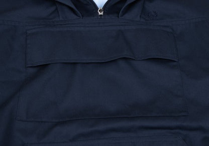 FRED PERRY Poly-Cotton Anorak Hoodie Navy Size L