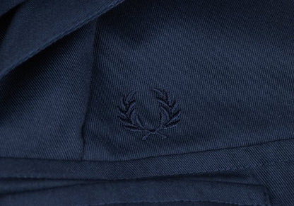 FRED PERRY Poly-Cotton Anorak Hoodie Navy Size L
