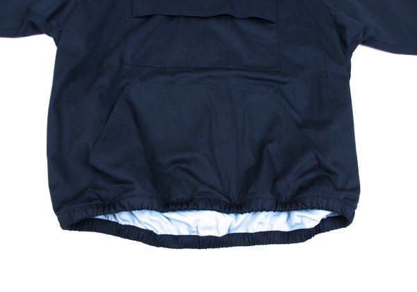 FRED PERRY Poly-Cotton Anorak Hoodie Navy Size L
