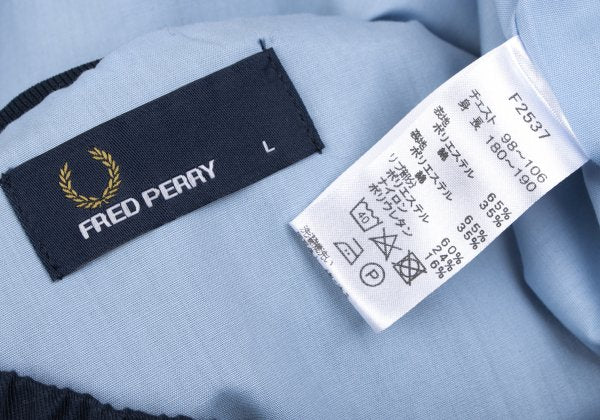 FRED PERRY Poly-Cotton Anorak Hoodie Navy Size L