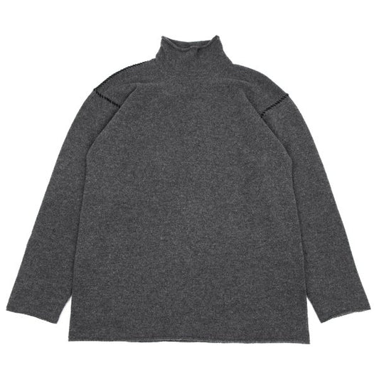 Y's for men Wool Nylon Stitch Design Knit Gray Size M