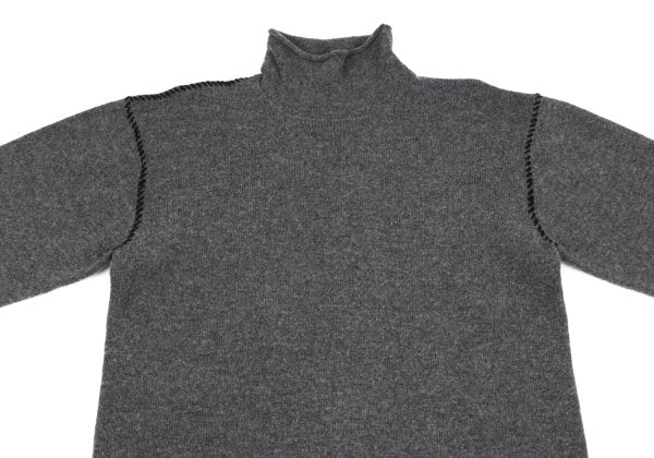 Y's for men Wool Nylon Stitch Design Knit Gray Size M