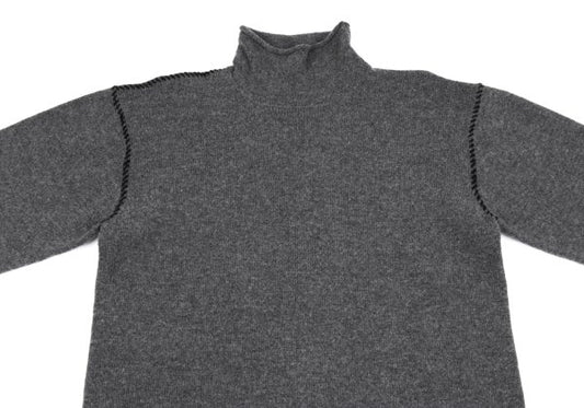 Y's for men Wool Nylon Stitch Design Knit Gray Size M