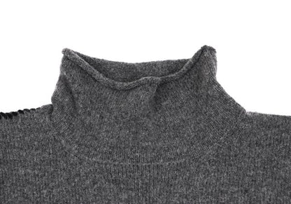 Y's for men Wool Nylon Stitch Design Knit Gray Size M