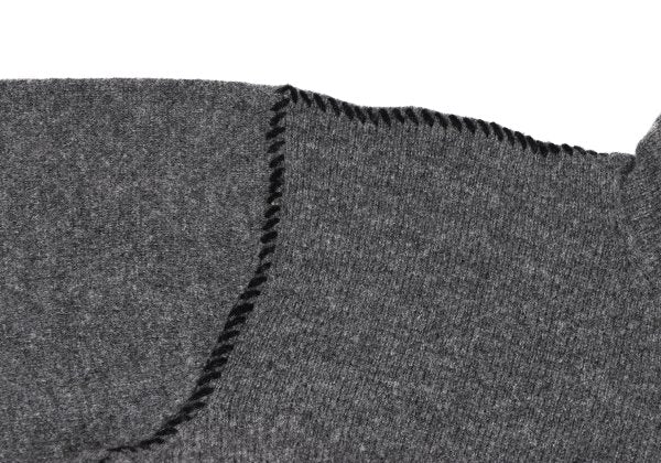 Y's for men Wool Nylon Stitch Design Knit Gray Size M