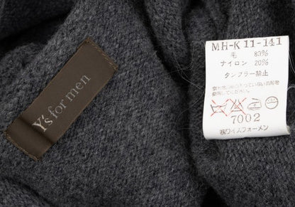 Y's for men Wool Nylon Stitch Design Knit Gray Size M